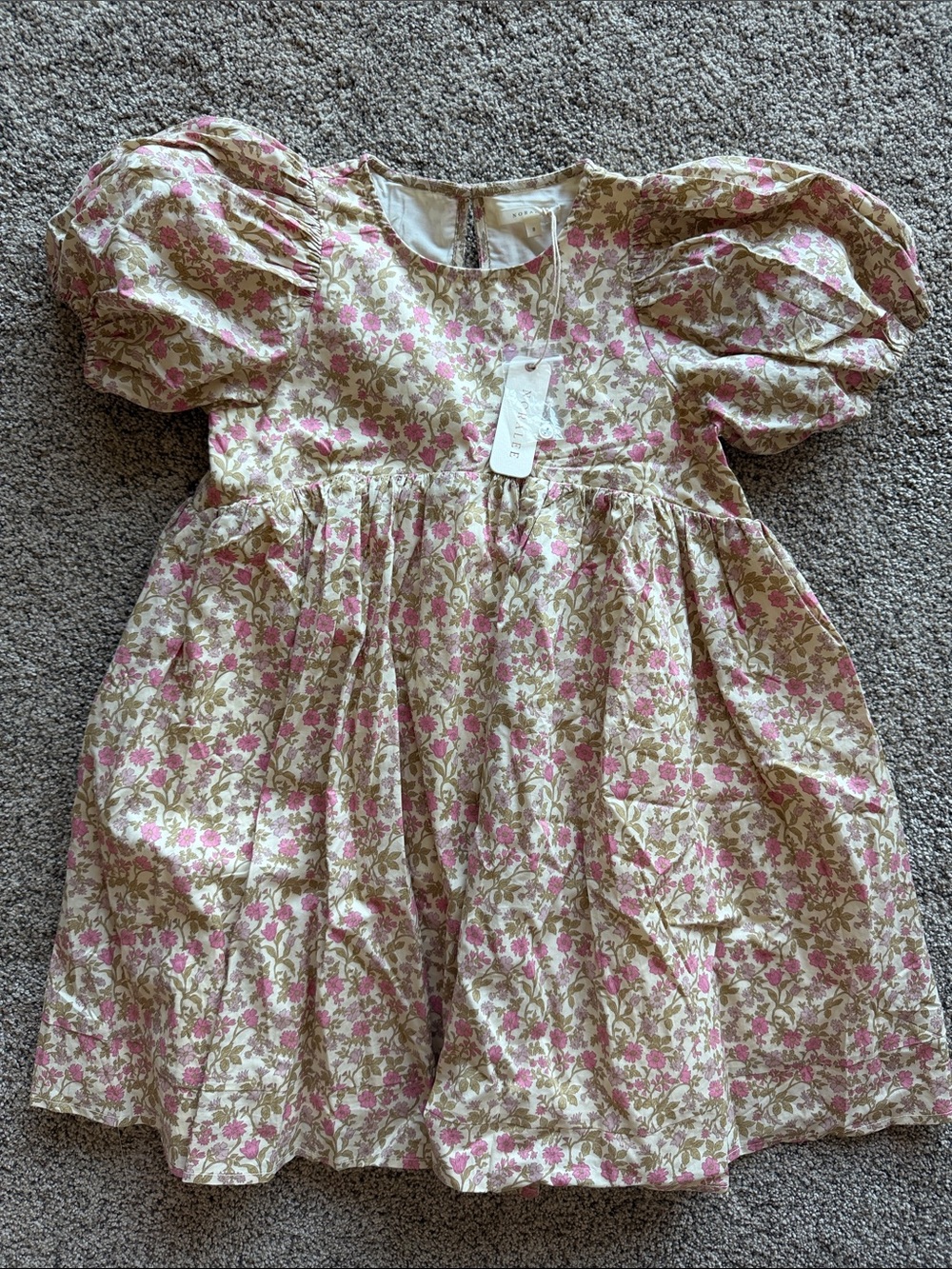 Noralee Girls Floral Puff-Sleeve Dress